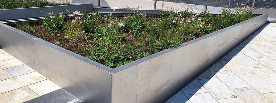 Stainless Steel Planters by Kent